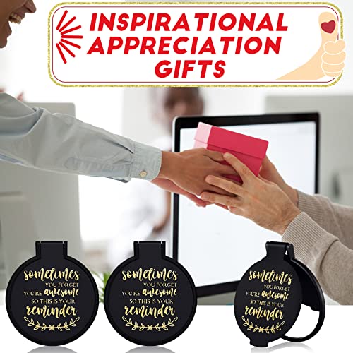 Weysat 48 Pcs Mini Pocket Compact Mirrors Bulk, Sometimes You Forget Your Awesome, Inspirational Gifts for Coworker Employee Guest Positive Affirmation, Small Gifts Bulk for Women, Guests, Christmas