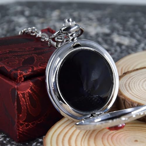 Obsidian Scrying Mirror with Ruby Embellished Lid for Divination and Meditation