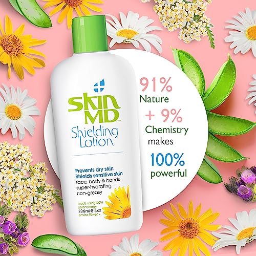 Skin MD Shielding Body Lotion for Sensitive Skin - Hydrating, Non-Greasy, Fast Absorbing 8oz