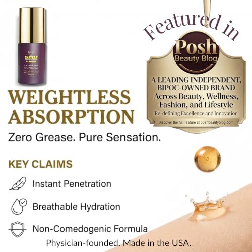 SNAYKAA Brightening Face Serum with Niacinamide & Vitamin C - Vegan, Hydrating, Anti-Aging