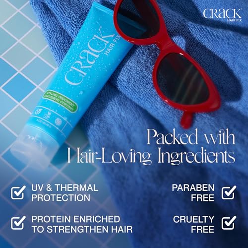 Lemongrass Crack Hair Fix Air Dry Cream - Anti-Frizz Leave-In Styling Balm, 3 oz Pack of Two