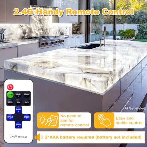 4 Pack LED Backlight Sheet 6000K Dimmable Flexible Panel for Marble & Quartz