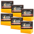 Grown Ass Man Co. Exfoliating Body Bars - Solid Soap with Natural Oils & Gentle Scrub - Plastic Free & Eco-Friendly, Natural & Organic for All Skin, 4oz Bar - Mister Sunshine - Mild Exfoliant, 6-Pack