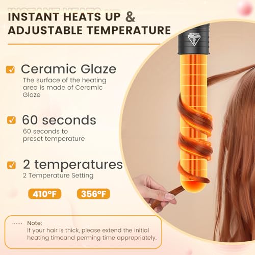 5-in-1 Curling Wand with Interchangeable Ceramic Barrels - Black