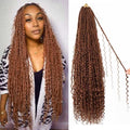 Goddess Locs Crochet Hair 30 Inch Boho Faux Locs Pack of 8 for Black Women