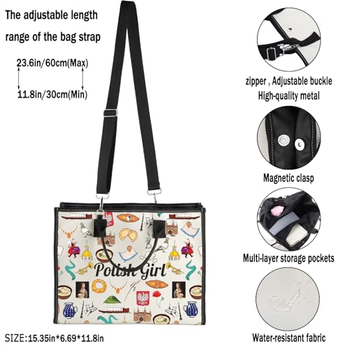 G2TUP Funny Polish Lover Gift Polish G-irl Makeup Bag Polish Landmarks Cosmetic Bag Polish Vacation Gift Polish Souvenir Gift (Polish G-irl TT)