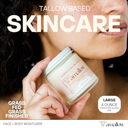 Unscented Grass Fed Beef Tallow Face & Body Moisturizer - Natural, Nourishing Lotion - 4 fl oz