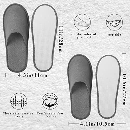 Geyoga 30 Disposable Slippers - Grey, Size 9-10