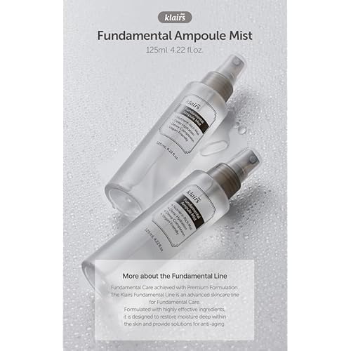 [DearKlairs] Fundamental Ampule Mist + Unscented Toner Set, Korean Skincare Routine