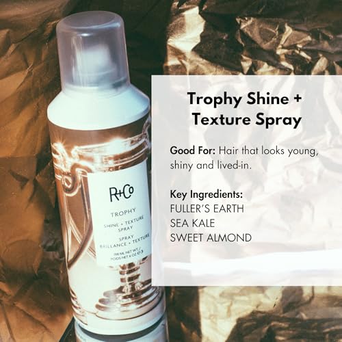 R+Co TROPHY Shine + Texture Spray ? Hair Texturizing & Shine Spray, Adds Volume & Manageability, All Hair Types