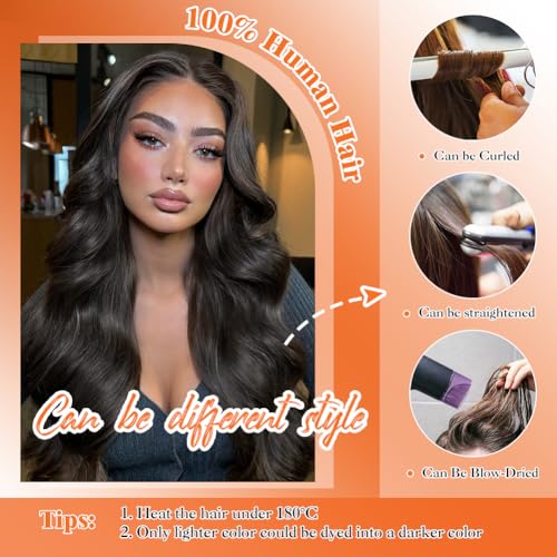 Tape in Hair Extensions Human Hair 18 Inch Natural Black Off Black 50g 20 pcs