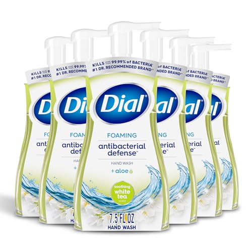 Antibacterial Foaming Hand Wash - White Tea Scent, 7.5 fl oz Pack of 6 - Dial