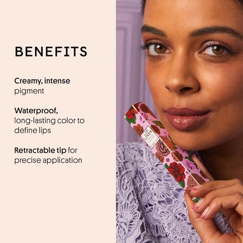 Winky Lux Meow Demi Matte Lip Liner Pencil - Muted Mauve Lipliner, Waterproof Long Lasting Formula, Creamy Retractable Tip For Precision & Nourishment, Matte Finish