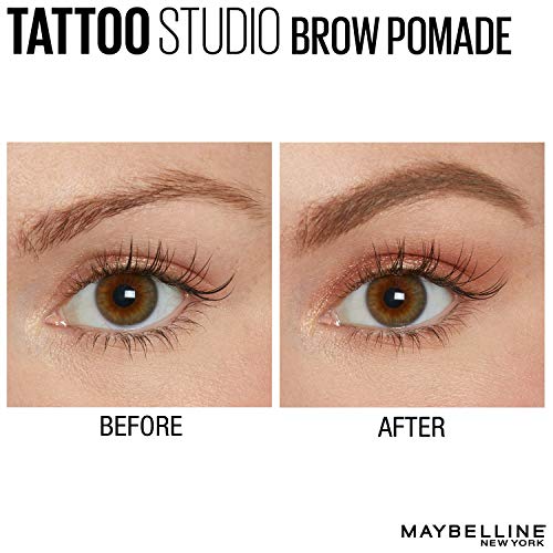 Maybelline TattooStudio Brow Pomade Long Lasting, Buildable, Eyebrow Makeup, Blonde, 1 Count