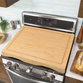 Gas Stove Cover Board with Legs & Juice Grooves - Adjustable Bamboo Noodle Board for Kitchen & RV