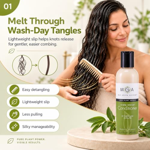 Max Green Alchemy Organic Tea Tree Hair Conditioner 8.8 Fl Oz - Unisex, Sulfate & Paraben Free