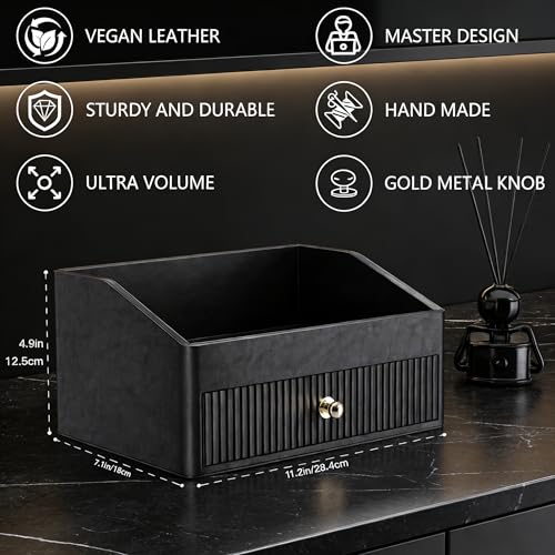 Men's Cologne Organizer Stand - 2 Layers Black Perfume Display & Storage