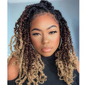 8 Packs 12 Inch Passion Twist Crochet Hair - #1B/30/27 Ombré Bohemian Synthetic Extensions