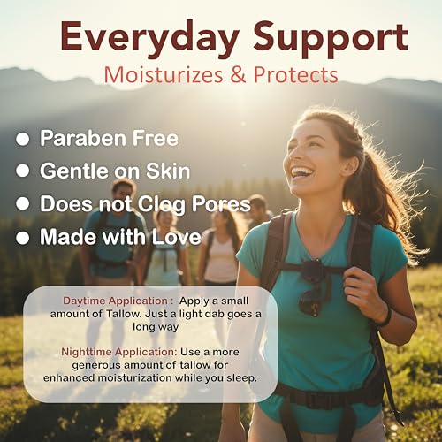 Whipped Beef Tallow Skin Moisturizer with Mango & Propolis - 4oz Natural Balm