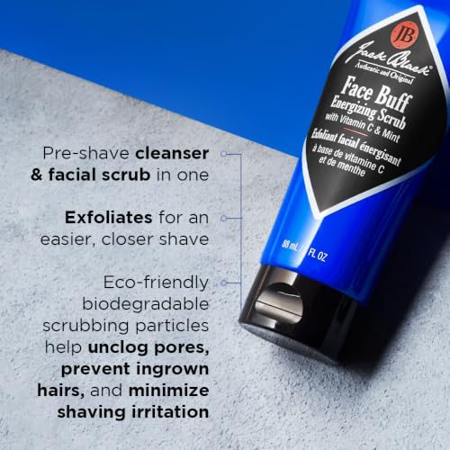 Jack Black Face Buff Energizing Face Scrub & Pre-Shave Cleanser 10oz