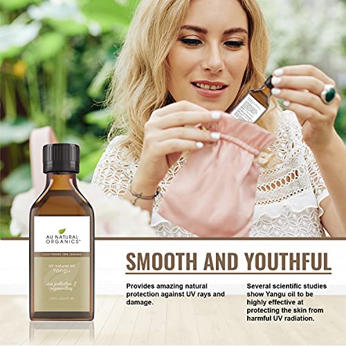 Yangu Oil for Sunburn Relief & Skin Hydration - 100% Pure Cold Pressed, Non-Greasy Moisturizer for Face & Body, 3.4oz