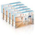 TWING 8x10 Acrylic Picture Frame Set - 5 Pack, Thicker Frameless Clear Displays