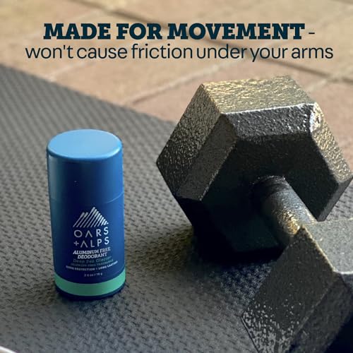 Oars + Alps Aluminum-Free Men's Deodorant 2 Pack, Clear No Residue, 2.6oz