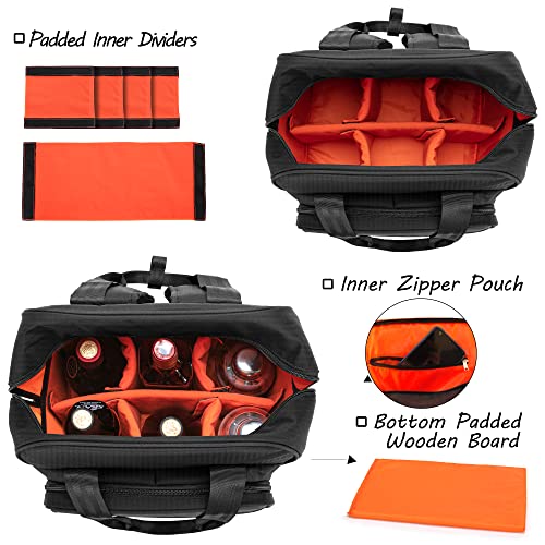 Bartender Backpack with Padded Compartments for Bar Tools Set