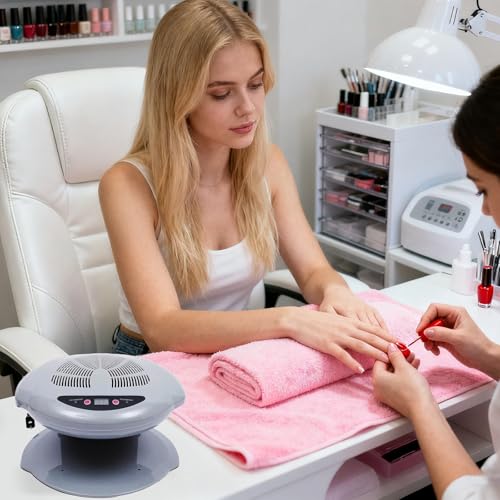 JOJOCOSMO 400W Hot & Cold Nail Dryer with Auto Sensor, Large Capacity, for Hands & Feet