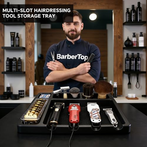 16 x 12.5 Large Barber Organizer Station for Clippers & Hair Tools - Salon & Home Use