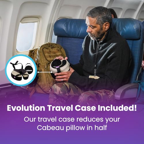 Travel Neck Pillow for Airplanes with Support Strap - Cairo Tan