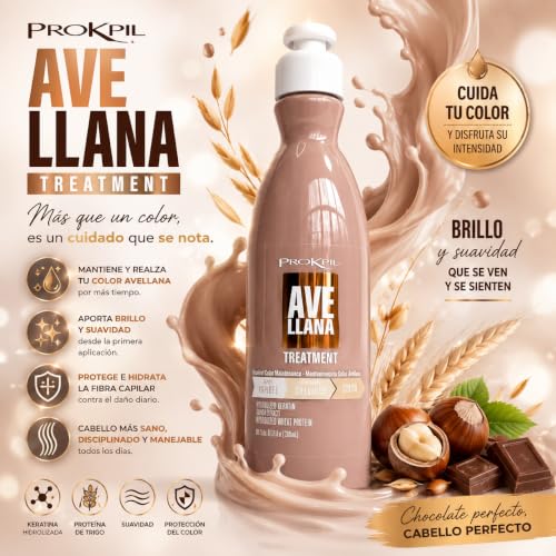 Prokpil Avellana Hair Color Maintenance Treatment 10.1 fl oz — Hazelnut Depositing Mask for Color-Treated Hair