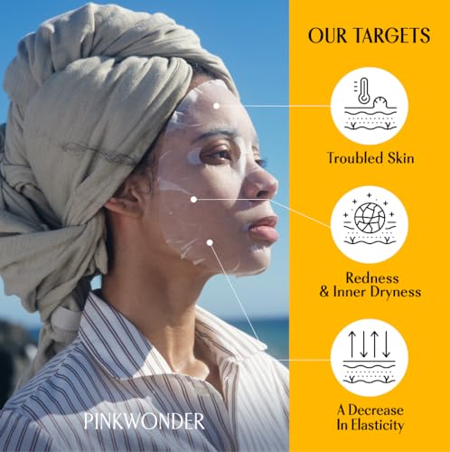 Jojoba & Hyaluronic Acid Fabric Sheet Masks - Vegan, Hydrating, 5 Pack