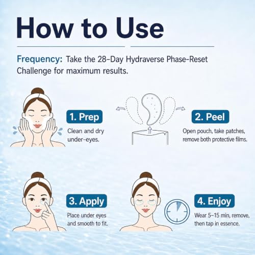 Abyssal Phase Hydraverse Hydrogel Under Eye Patches - Night Routine, 28 Pairs