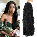 Layashow 24in Soft Locs Crochet Hair Pre-Looped 8 Packs 1B (Pack of 8, 24 Inch)