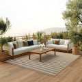 Nourison Positano Indoor Outdoor Rug 7' x 10' Jute Ivory