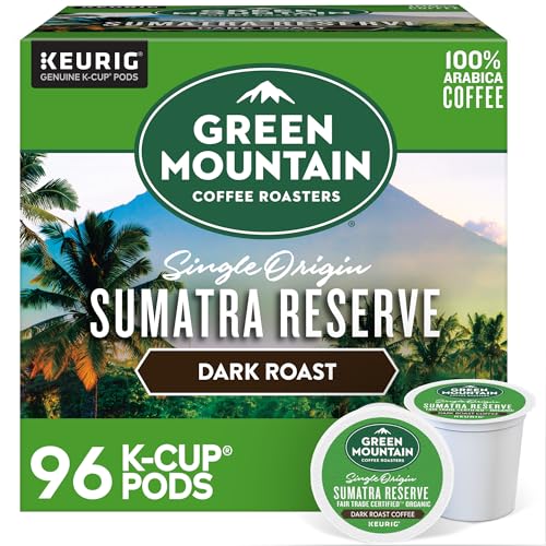 Green Mountain Coffee Roasters Sumatra Reserve Dark Roast Coffee Pods - 96 Count, Keurig Compatible