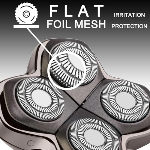 Replacement Head Compatible with Shaver PRO 4, Blade Fit for Skull Pitbull, Butterfly Kiss PRO & Palm Shavers, Replacement Head for Electric Shaver & Blade for Bald Head and for Men/Women (3 Pcs)