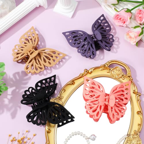 Large Butterfly Hair Clips for Women and Girls - Secure Claw Clips