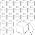 150 Pcs Clear Acrylic Box with Lid Square Mini Gift Containers – 5.5x5.5x5.5 cm, Tuanse