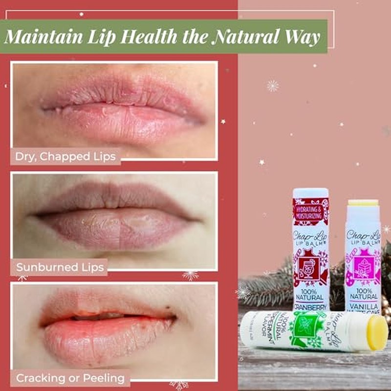 100% Natural Lip Balm Set - Beeswax Natural Christmas Gifts for Her - Lip Moisturizer for Dry Lips, Cocoa Butter - Petroleum Free, 24 Count, 2 Pack