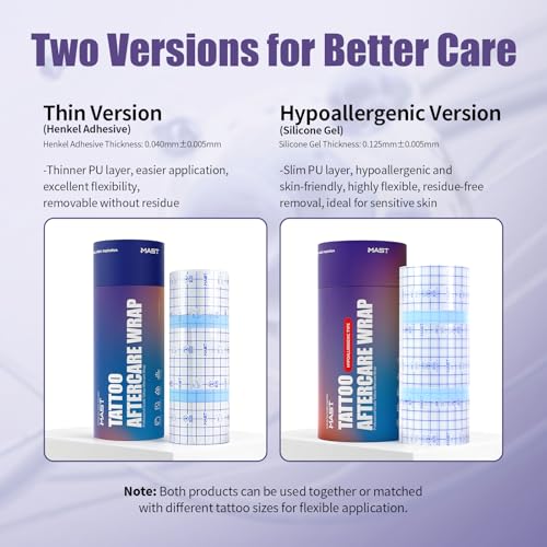 Mast Tattoo Second Skin Roll, 6" x 11 Yard Waterproof Aftercare Film