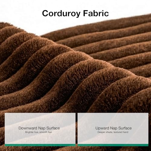 Novilla Modular Cloud Sectional Sofa with SmartS Coil Support - Brown Ottoman - No Assembly