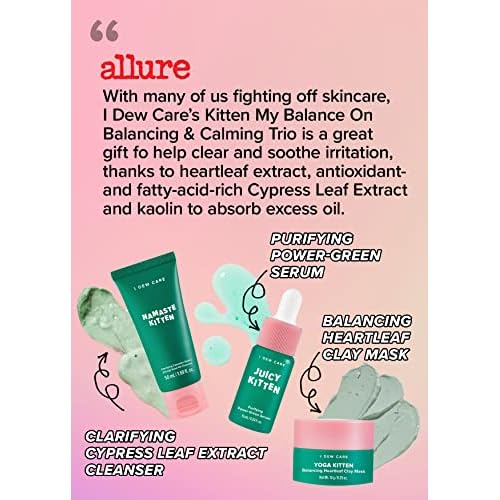 I Dew Care Skincare Set - Kitten My Balance On + Moisturizer Face Cream - Chill Kitten, 1.69 Fl Oz Bundle