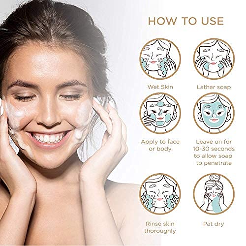 OMIC Lighten-Up Lactic Acid Exfoliating Soap 7 oz Pack of 2 Brightening Body Bar for Knees & Armpits