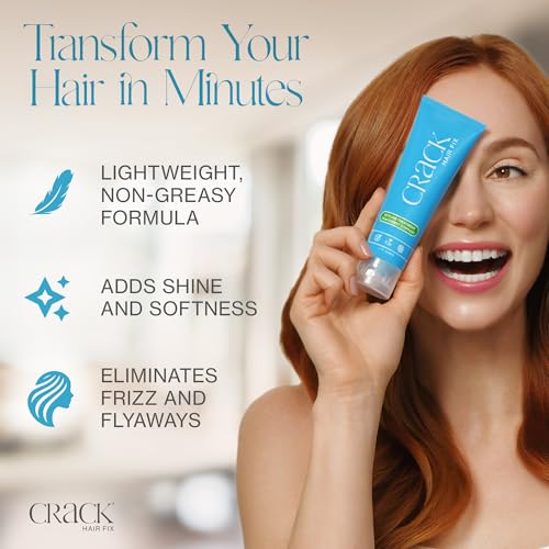 Lemongrass Crack Hair Fix Air Dry Cream - Anti-Frizz Leave-In Styling Balm, 3 oz Pack of Two