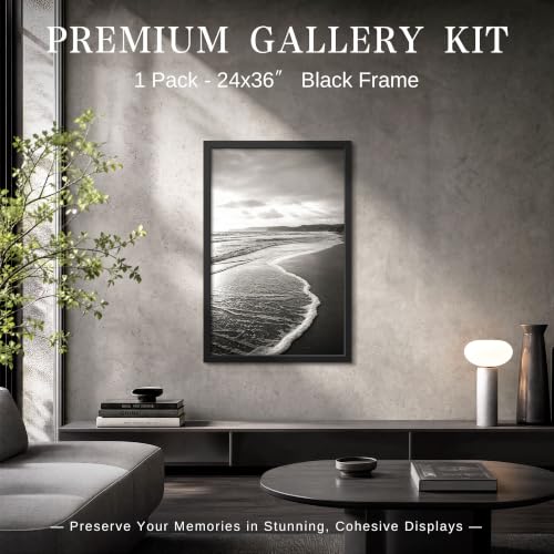 VCK 24x36 Poster Frame Black Wood Wall Display - 1 Pack, Variation: Black / 24 x 36 / 1 Pack