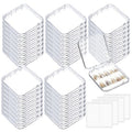 40Pcs Press on Nail Storage Box with 30Pcs Adhesive Double Sided Tape, Acrylic Nail Display Box, Artificial False Nails Boxes, Clear Empty Plastic Nails Cases, Transparent Packaging Boxes