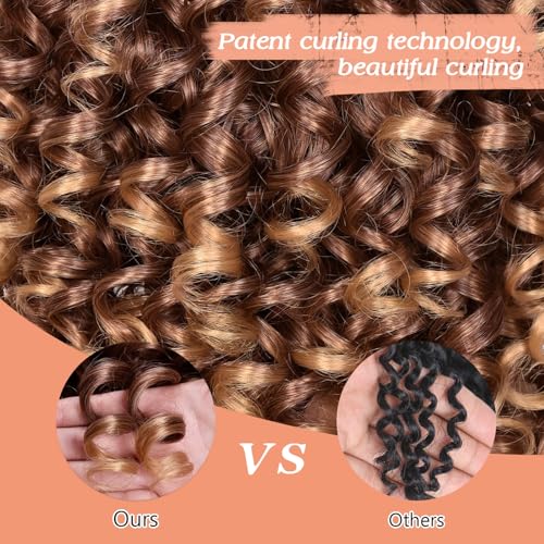 SweeceHair Ombre Blonde 14 Inch Curly Wig for Black Women with Bangs | Glueless Heat-Resistant Synthetic Wig