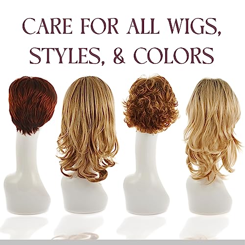 Wig Care Set with Non-Static Shampoo Conditioner & Spray - Synthetic & Human Hair